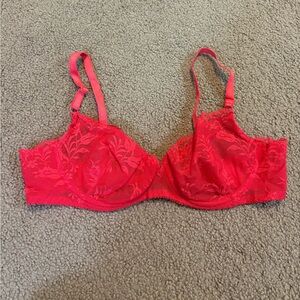 Vintage Lingerie Spirite Ingenue Red Lace Underwire Bra